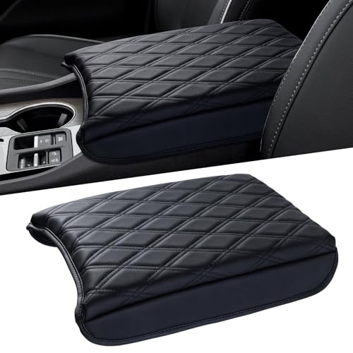 PU Leather Center Console Cover for 2023 2024 2025 2026 Honda Pilot, Soft Armrest Box Cover Relax Elbows Honda Pilot 2023-2026 Accessories(Black, Thick) - color: Black, 3.5cm Thick, size: Pilot 2023-2026
