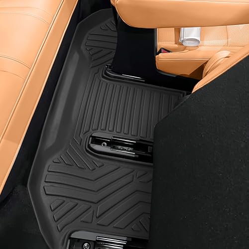 KARPAL Floor Mats for 2026 2025 2024 Mazda CX90 & CX90 PHEV (Only fit 6&7 Seats, Not for 8), All Weather TPE Custom Fit Floor Liners Car Mats Accessories, 1st & 2nd & 3rd Row - style: 2024-2026 | For Mazda CX90 | 1st & 2nd & 3rd Row