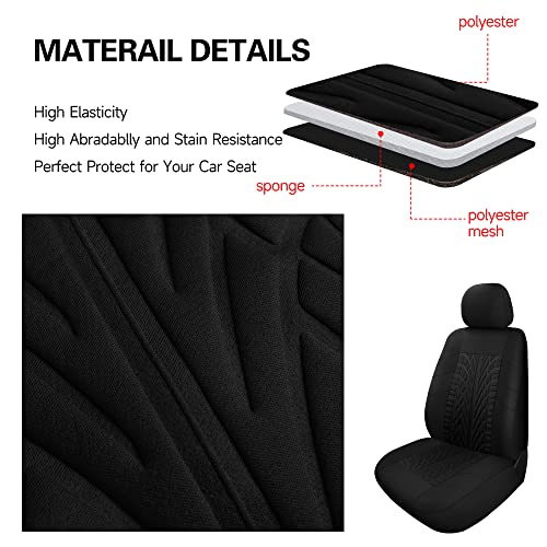 VarCozy Car Seat Covers Front Pair,Universal Cloth for Car,Breathable & Washable SUV, Sedan, Van, Automotive Interior Covers, Airbag Compatible