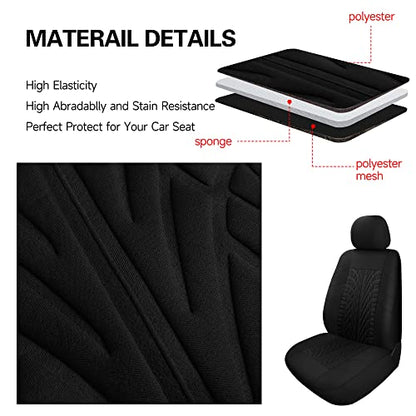 VarCozy Car Seat Covers Front Pair,Universal Cloth for Car,Breathable & Washable SUV, Sedan, Van, Automotive Interior Covers, Airbag Compatible