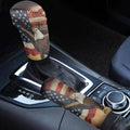 Eagle American Flag Pattern 2 Pieces Car Handbrake Cover Car Shift Knob Cover Soft Smooth Auto Handbrake Grip Cover Shift Lever Handle Protector St. Patrick's Day Accessories - color: Eagle American Flag 2