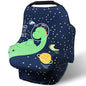 Metplus Car Seat Cover Baby, No Touch Sign Carseat Canopy, Nursing Breastfeeding Covers, Stretchy Universal Fit, Multi-Use for Stroller/Shopping Cart/High Chair, Gender Neutral Shower Gift - color: Deep Blue
