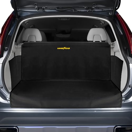 GOODYEAR Water Resistant SUV Cargo Cover Heavy-Duty Trunk Protector for Dogs, Durable Liner with Side Walls, Pet Mat, Large Size - size: 44" X 36"
