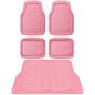 CAR PASS Heavy Duty Rubber Pink Car Floor Mats & Cargo Liners, Deep Dish All-Weather Trunk Mats Durable Anti-Slip 3D Rhombus Waterproof Trim to Fit Liner Universal Fit Auto,Sedan,SUV,Truck, Pink