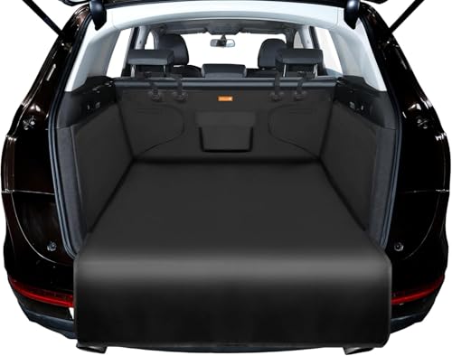 Cargo Liner for Dogs, Nonslip Waterproof Pet Boot Liner with Bumper Flap Protector, Durable Washable Cargo Cover Mat Travel, Universal for Medium Small Car SUV