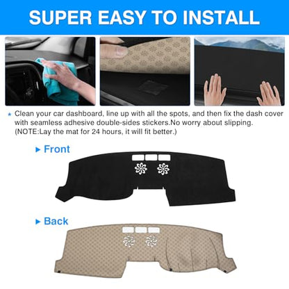 Cartist Dashboard Cover Mat for 2017-2022 2023 2024 2025 Mazda CX-5 CX5 Accessories Dash Cover Suede Dash Mat Sunshade Glare UV Rays Protector (Without Hud) - size: dash mat for Mazda CX-5 2017-2025