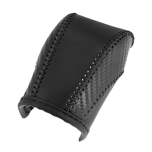 X AUTOHAUX Car Faux Leather Gear Shift Knob Cover for Volkswagen Jetta Tiguan 2011-2019 Passat Beetle 2012-2019 Atlas 2018-2019 CC 2013-2017 Carbon Fiber Grain - color: Black
