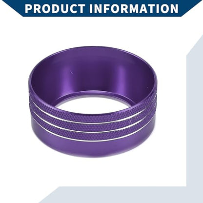AC Air Conditioner Gear Shift Headlight Media Switch Knob Cover for Dodge for RAM 13-17 / Interior Trim/Stylish Aluminum Alloy / 5 Pcs Purple - color: Purple