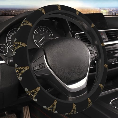 Master Mason Masonic Universal Steering Wheel Covers, Cute Car Accessories for Women Girls Car Truck - color: Master Mason Masonic
