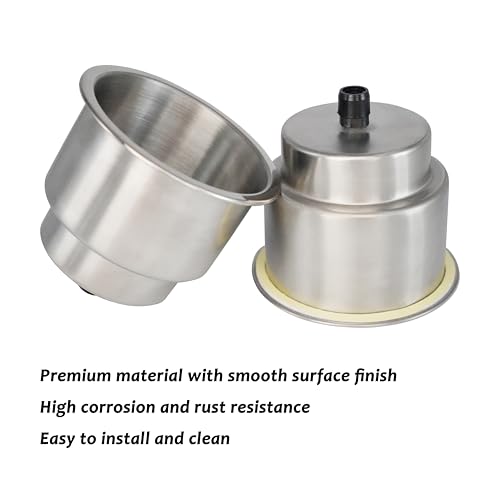 DNB Stainless Steel Cup Holder - Insert Drink Holders with Drain Marine Boat Accessories - style: 4PCS