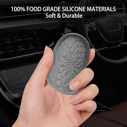 Car Coasters for Cup Holders [4 Pack] - 2.75In Silicone Auto Mug Mats - Universal Non-Slip Recessed Car Interior AccessoriesDeep Grey - color: 4pack-dark Grey