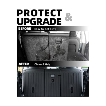3PCS Cargo Liner Rear Seat Back Cover for 2026 Tesla Model Y Juniper 5-Seater, Injection Molded Seat Back Protector Mats, Waterproof Scratch Resistant Anti-Kick Backrest Covers for Trunk Cargo Area - size: for 2026 Tesla Model Y Juniper