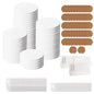 312 Pcs Ceramic Car Coasters with Bags and Cards Set 2.64” Sublimation Car Coasters Blanks Bulk Ceramic Car Cup Holder Coasters with A Finger Notch for Easy Removal Car Coaster Packaging DIY Craft