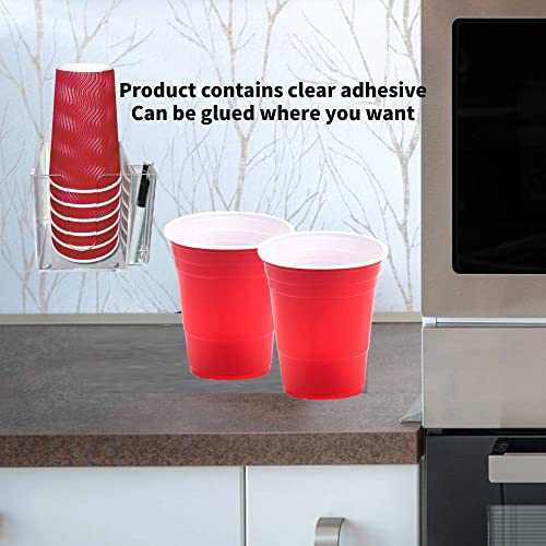 YeeBeny Cup Holder with Marker Slot, Acrylic Party Cup Organizer Storage Party Cup Dispenser Cup Mark Your Cup, Single Cup Dispenser, Disposable Cup Dispenser, Perfect for Any Occasion - size: Single