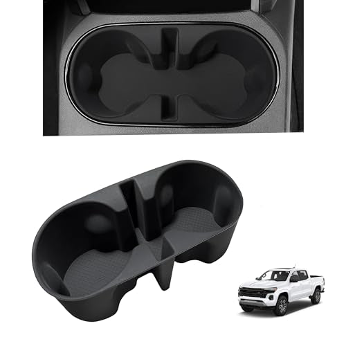 Cup Holder for 2023 2024 2025 2026 Chevrolet Colorado GMC Canyon Accessories Front Center Console Cup Holder Inset Silicone Drink Holder Organizer Protector Mats Pad Interior for Chevy Colorado - size: for Chevrolet Colorado 2023-2026