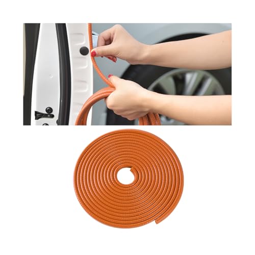 Osilly Car Door Edge Guards, 16Ft Rubber Seal Car Door Edge Trim, U Shape Door Edge Protector Guard, Aluminum Weather Proofing Automotive Door Edge Molding Protection for Most Car (Orange) - color: Orange, size: Style A-16FT