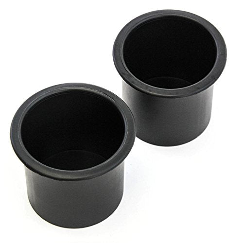 2 Cup Holders Plastic Recessed Insert for Boat RV Car Truck Sofa Game Table and More