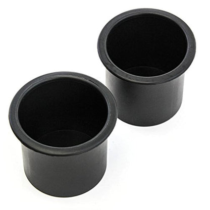 2 Cup Holders Plastic Recessed Insert for Boat RV Car Truck Sofa Game Table and More