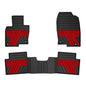 All Weather Floor Mats Custom Fit for Mazda CX-5 2017-2025 Waterproof Heavy Duty Anti-Slip Car Mats, 1st & 2nd Row Black & Red - color: Red
