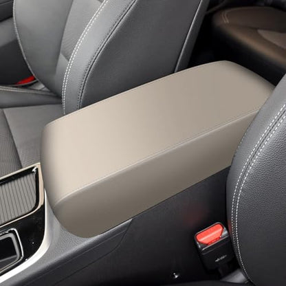AOMSAZTO Armrest for Hyundai Sonata 2015-2019 Beige Middle Leather Console Covers - color: beige