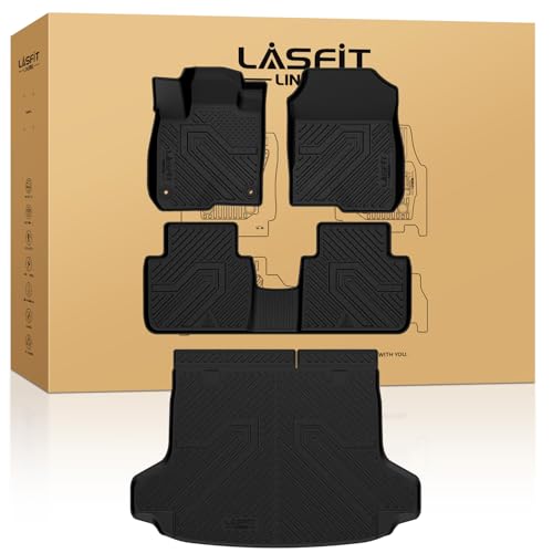 LASFIT Floor Mats & Cargo Mat with Backrest Mat for Honda HRV 2027 2026 2025 2024 2023 Sport/LX/EX-L & for Acura ADX 2025-2026, All Weather TPE Custom Fit HR-V Floor Liner Accessories Full Set - style: 6）For Honda HR-V | 2023-2027 | Full Set