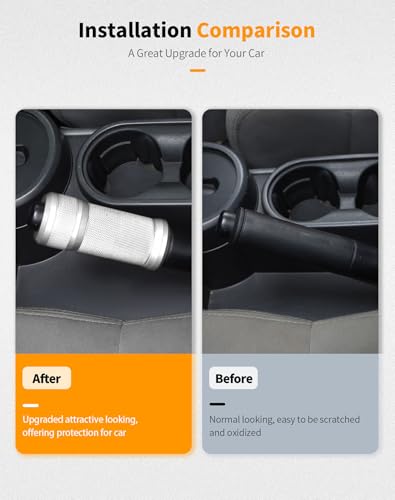 Hoolcar Hand Brake Cover Fit for Jeep Wrangler JK JKU 2007-2010 - color: Silver