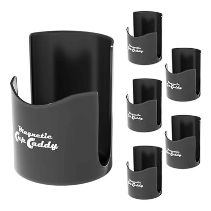 Master Magnetics Magnetic Cup Caddy - Keep Your Favorite Beverage at Hand, 3.3" Inner Diameter, 4.625" Height, Black, Pack of 6, 07583X6 - color: Black, size: 6 Count