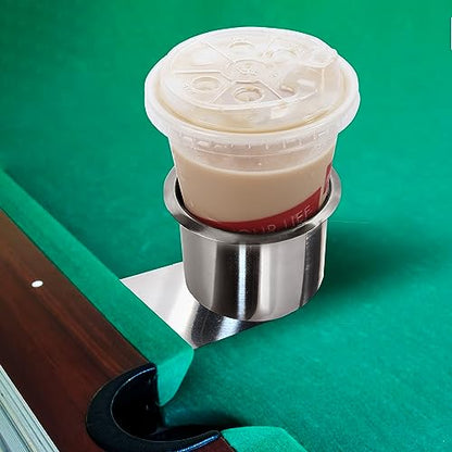GSE Games & Sports Expert Stainless Steel Cup Holder, Drop-in Cup Holder for Casino Poker Tables, Work Desks, Boats, RVs, Cards & Trucks (Slide Under) - color: Jumbo, style: 20-Pack