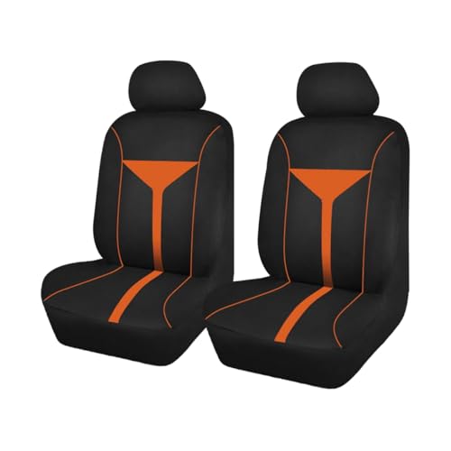 Zpana Car Seat Covers for Front Seats, Breathable Washable Dustproof, Vehicle Seat Protector Accessories (Orange) - color: Orange, size: Front Set