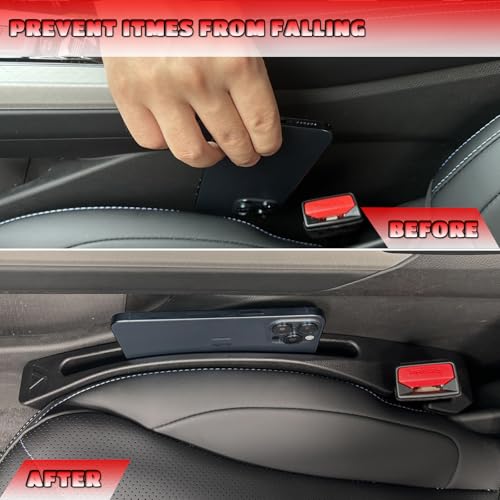 Toyota Grand Highlander Seat Gap Filler, Car Seat Gap Filler Organizer Stop Things from Dropping Customized Interior Accessories for Toyota Black, 2 Pack
