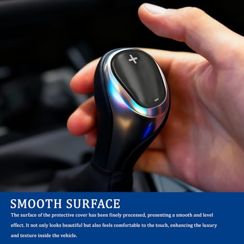 Auto Gear Shift Knob Cover Sticker, Stainless Steel Car Center Control Gear Lever Cover, Car Self-adhesive Sticker Accessories for Chevy Equinox 2018-2020 Chevy Cruze (Black Titanium Brushed) - color: Black Titanium Brushed
