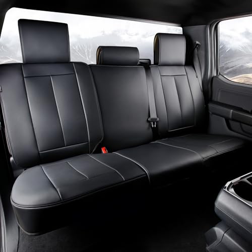 Coverland Custom Car Seat Covers Compatible with 2021-2024 Toyota Venza - Premium Leather Non-Slip Memory Foam Waterproof Seat Cover Custom fit Interior Protector [Rear-Black] - color: Black, size: Rear