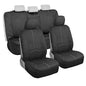 Motor Trend SpillGuard Waterproof Car Seat Covers, Front and Rear Full Set (Gray Stitch) – Neoprene Seat Protectors with Extended Bench Side Coverage for Auto, Truck, Van, and SUV - color: Gray Stitching
