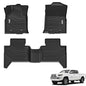 3W Floor Mats Fit Toyota Tacoma 2016-2023 (Only for Double Cab and Automatic), TPE All Weather Custom Fit Floor Liner for Toyota Tacoma SR/SR5/TRD/Limited/Trail Accessories Car Liners, Black - size: 6. Tacoma|16-23|Floor Mats