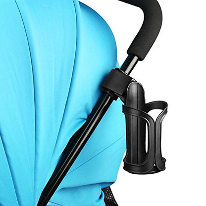 Accmor Stroller Cup Holder, Universal Cup Holder for Uppababy, Nuna, Doona Strollers, 360 ° Rotatable Bottle Holder for Stroller, Wheelchair, Walker - color: black-2pc