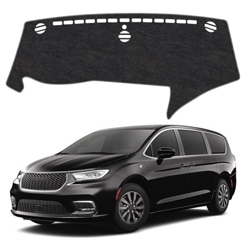Dash Cover Mat for Chrsyler Pacifica 2017 2018 2019 2020 2021 2022 2023 2024 2025 Accessories Non-Slip Dashboard Cover Mat Sunshade UV Rays Protector Interior Accessories - size: Compatible with Pacifica 2017-2025