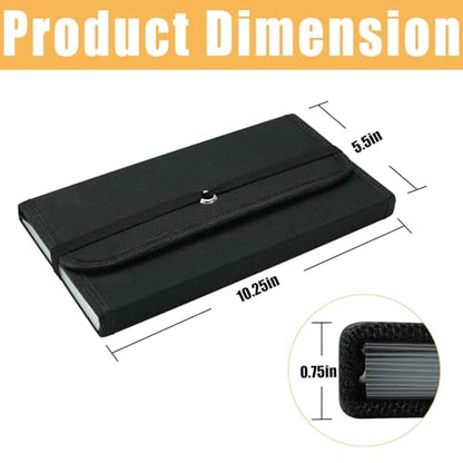 Vehicle Glove Box Organizer Large Capacity Car Registration and Insurance Holder for Car Documents License Cards with 13 Pocket Expanding File Folder 2 Cards Pockets