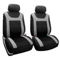 FH Group Car Seat Covers Sports Seat Covers Front Seats Only, Airbag Compatible Gray Black Automotive Seat Cover Combo Small Car Seat Cover Design Universal Fit Interior Accessories Cars Trucks SUVs - color: Gray