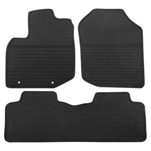 Car Floor Mats Custom Fit for Honda Fit 2009-2013 Black Rubber All Weather Protection Auto Floor Liners Heavy Duty Odorless - color: All Black, size: 2009-2013 Fit