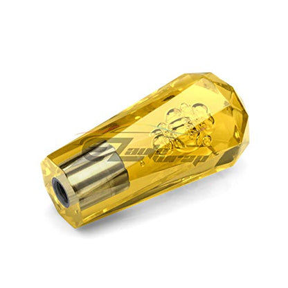 Shift Knob Stick Crystal Transparent Bubble Yellow Throw Gear Shifter 10cm - color: Yellow, size: 10cm