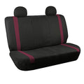 FH Group Car Seat Covers Rear Set Cloth - Car Seat Covers with Removable Headrest,Universal Fit,Automotive SeatCovers,Washable Car SeatCover for SUV,Sedan,Van Burgundy - color: Burgundy, size: Rear Set