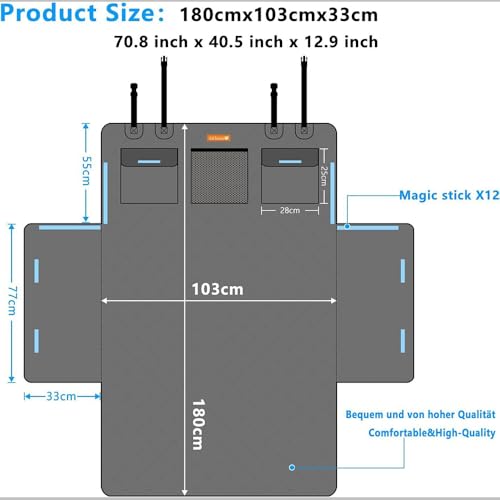 Car Cargo Liner for Dogs for Jeep Wrangler JL 2 or 4 Doors 2018-2024,Pet Cargo Mat Trunk Mat Dog Seat Mat Trunk Mat Protector Car Boot Cover Mat Pet Seat Cover Mat