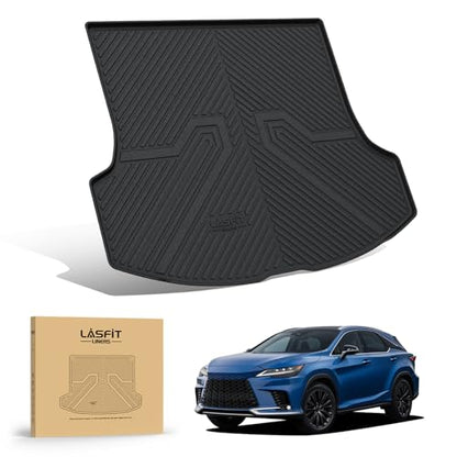 LASFIT Trunk Mat for Lexus RX/RX350/RX350h/RX500h 2025 2024 2023 2026, All Weather TPE RX 350 Cargo Mats Custom Fit for Lexus RX350 Cargo Liner Front & Rear Trunk Liner, Black, Easy to Clean - size: 2023-2026|For Lexus RX|Cargo Mat