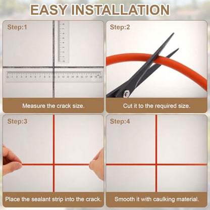 uxcell 3.28 ft Foam Backer Rod, 0.39" x 0.2" D-Shaped Solid Joint Filler, Foam Seal Strip for Caulk Saver, Rope Caulk Cement Crack Filler, Red - size: 3.28 ft x 0.39" x 0.2"