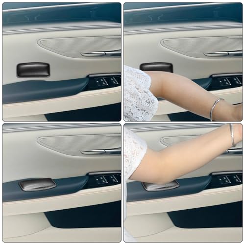 2PCS Car Knee Cushion Pads, Knee Leg Elbow Cushion Pad, Door Armrest Protective Pad for Cars Trucks SUVs (Black)