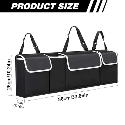 Car Trunk Organizer, Trunk Hanging Large Storage with Adjustable Straps, Waterproof Collapsible Cargo Storage Bag with 4 Pockets, Car Interior Accessories for SUV, Truck - size: Style2