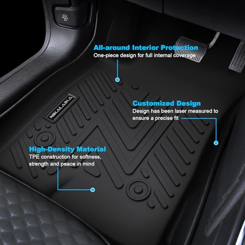 Floor Mats & Cargo Liner & Backrest Mat for 2021-2026 Chevrolet/Chevy Suburban/GMC Yukon XL 7 Seats All Weather Protection TPE Rubber Full Set Automotive Floor Liner Accessories (2nd Row Bucket Seats) - size: Full Set Mats for 2021-2026 Suburban 7 Seats