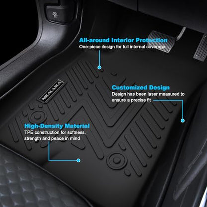 Floor Mats & Cargo Liner & Backrest Mat for 2021-2026 Chevrolet/Chevy Suburban/GMC Yukon XL 7 Seats All Weather Protection TPE Rubber Full Set Automotive Floor Liner Accessories (2nd Row Bucket Seats) - size: Full Set Mats for 2021-2026 Suburban 7 Seats