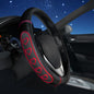 Ventilated Heart-Shaped Steering Wheel Cover with Anti-Slip Leather Grip. Compatible with Ford, Toyota, Honda, Nissan, and Chevrolet Vehicles for 14.5-15.2 inch Round Steering Wheels. - color: Love Red