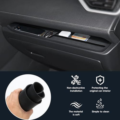 auovo Passenger Storage Organizer Mat Compatible with Toyota RAV4 Accessories 2025 2024 2023 2022 2021 2020 2019 RAV-4 Drivers Side Cubby Organizer Passenger Glove Box Organizer Tray (3PCS)
